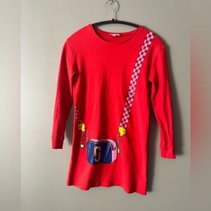 The Marc Jacob’s Red Graphic Purse Print Dress size 12Y